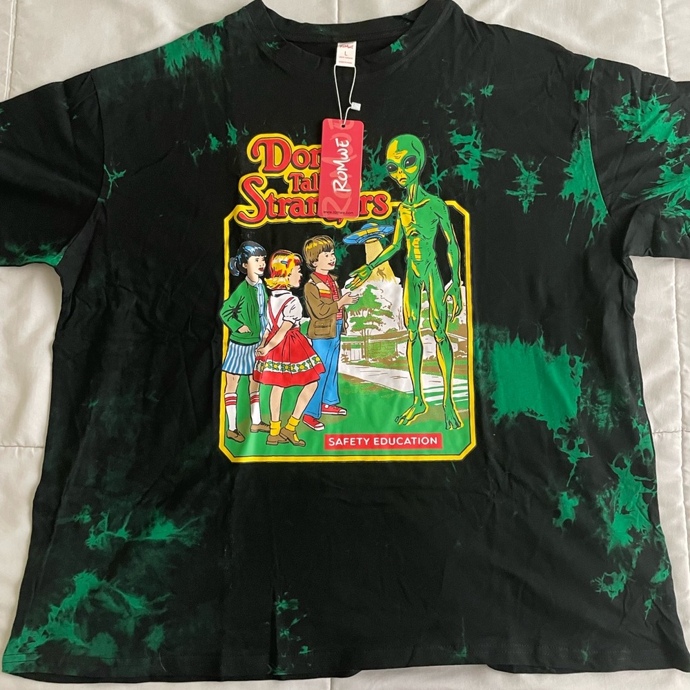 Green/Black Alien TieDye Shirt